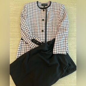 Executive Collection vintage 80’s pink tweed old money country club skirt suit